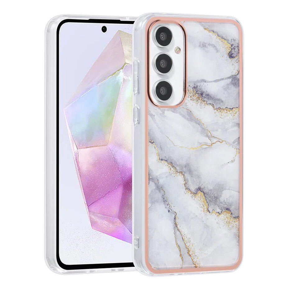 UNIQ Accessory Galaxy A35 Back cover case - Silicone - Marble White