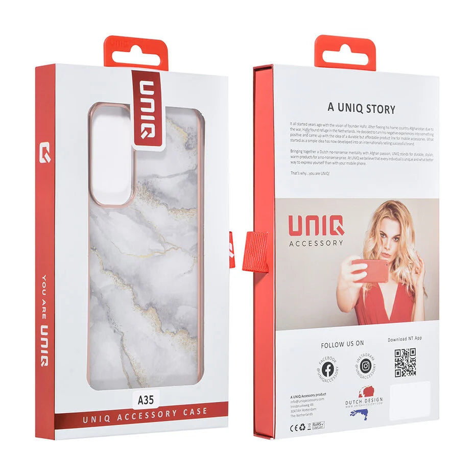 UNIQ Accessory Galaxy A35 Back cover case - Silicone - Marble White