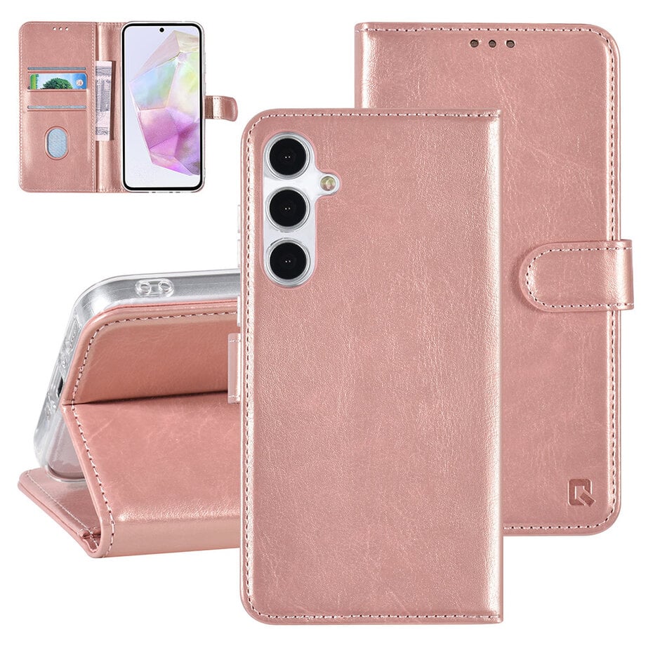 UNIQ Accessory Galaxy A35 Book type case - Pasjeshouder - Rose Gold