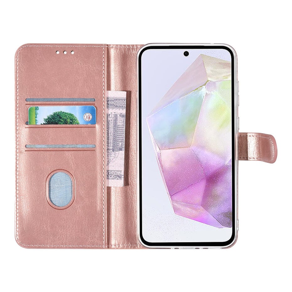 UNIQ Accessory Galaxy A35 Book type case - Pasjeshouder - Rose Gold