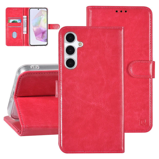 UNIQ Accessory Galaxy A35 Book type case - Pasjeshouder - Hot Pink