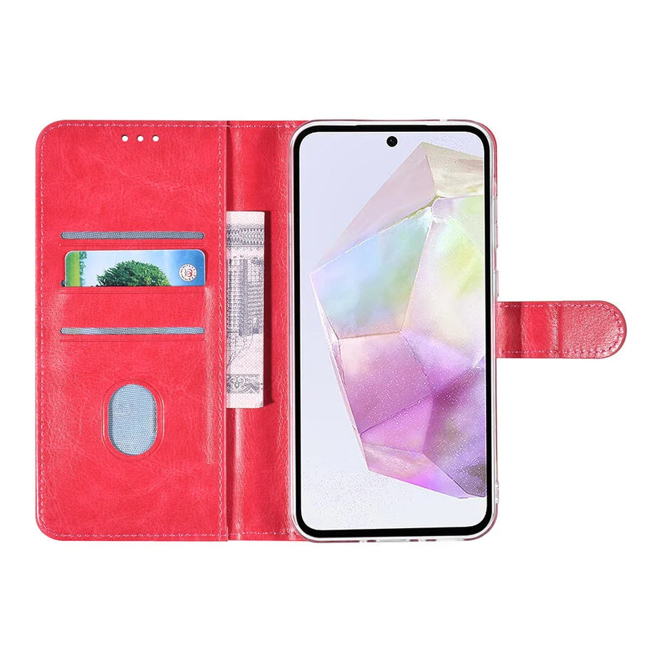 UNIQ Accessory Galaxy A35 Book type case - Pasjeshouder - Hot Pink