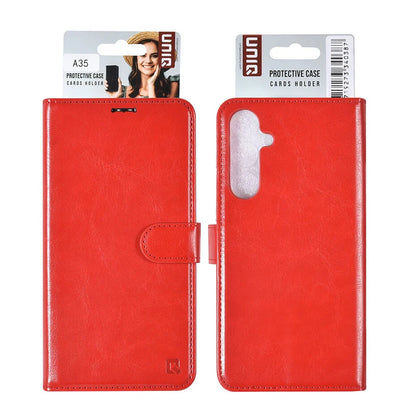 UNIQ Accessory Galaxy A35 Book type case - Pasjeshouder - Red