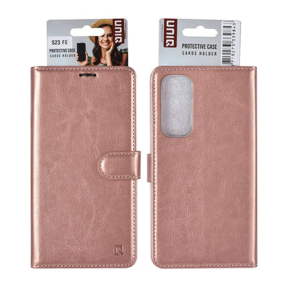 UNIQ Accessory Galaxy S23 FE Book Case hoesje Pasjeshouder - Rose Gold