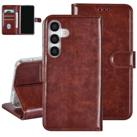 UNIQ Accessory Galaxy S24 Book type case - 3 pasjeshouder - Brown