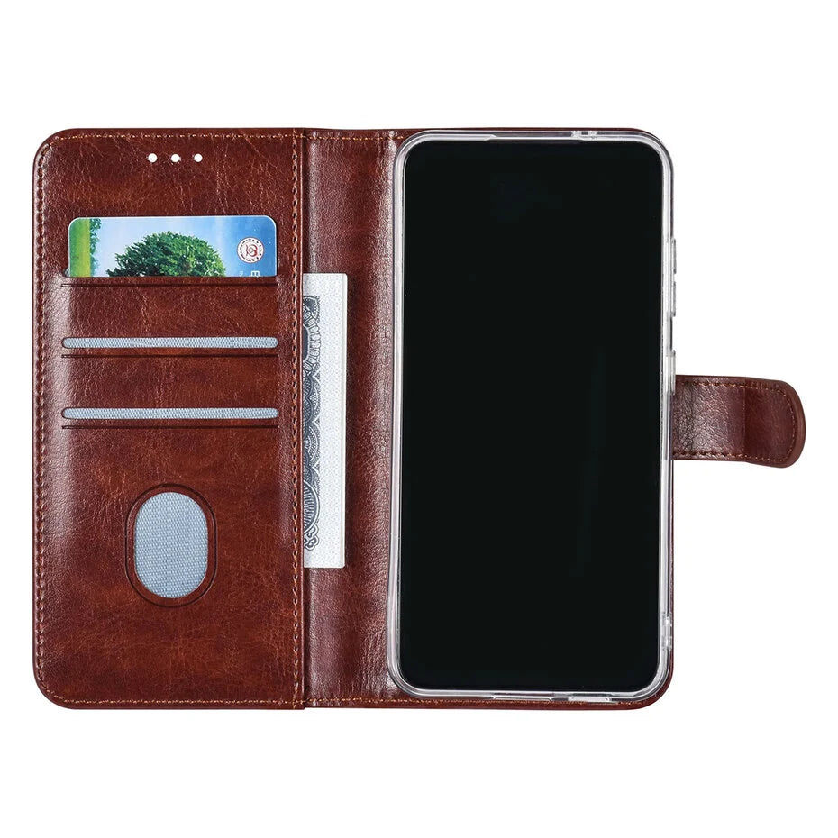 UNIQ Accessory Galaxy S24 Book type case - 3 pasjeshouder - Brown
