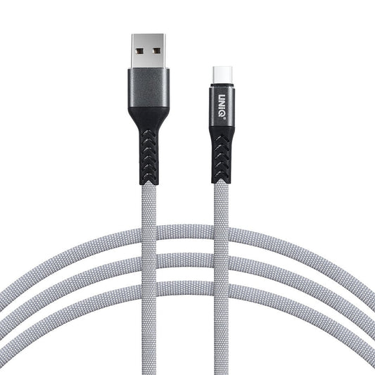 UNIQ-lisävaruste USB-C-kaapeli 200 cm Pikalataus Tiedonsiirto – Harmaa