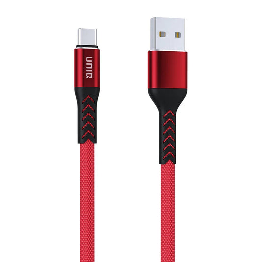 UNIQ-lisävaruste USB-C-kaapeli 200cm pikalaturi tiedonsiirto - Punainen