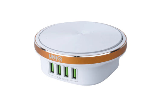 UNIQ Accessory with Led Press Lamp USB 4 ports 4.4A Fast charging - White