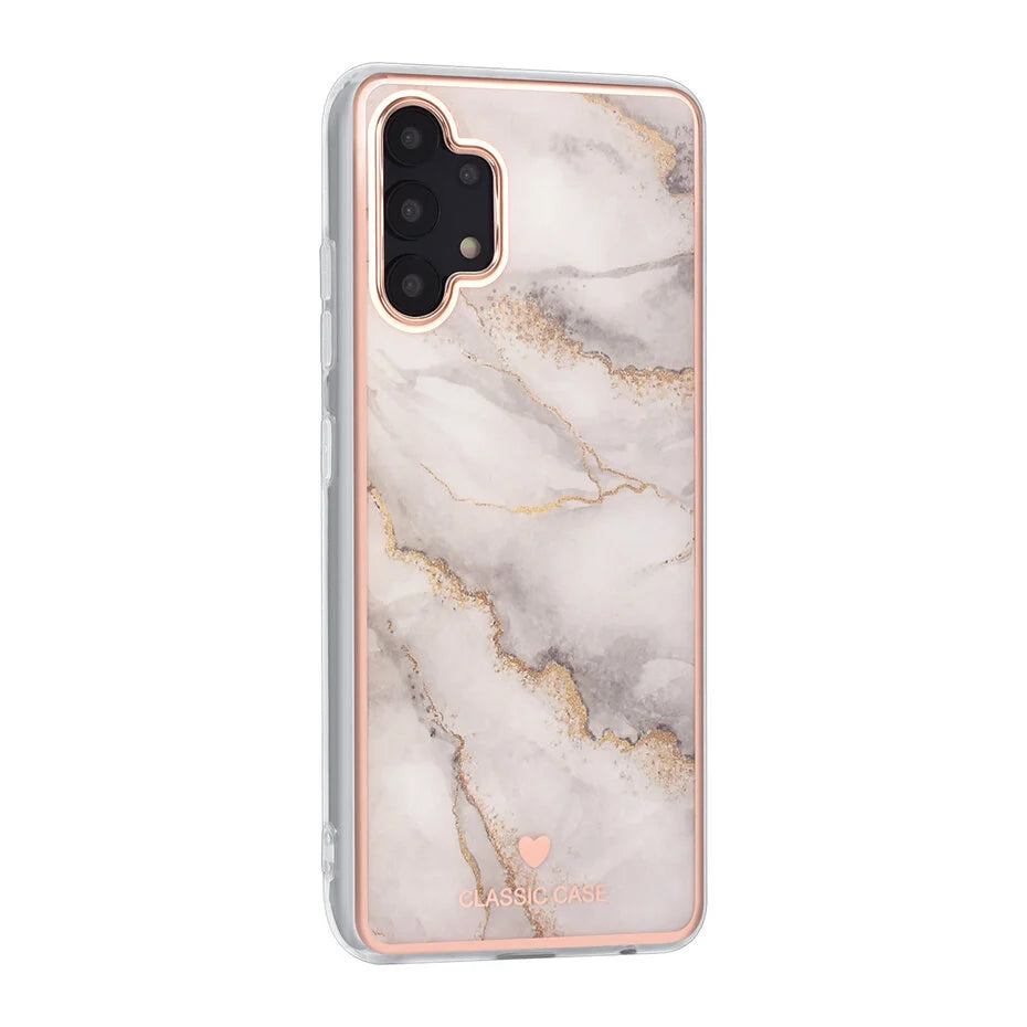 UNIQ Classic Case Samsung Galaxy A32 4G TPU takakuori - marmorinvalkoinen