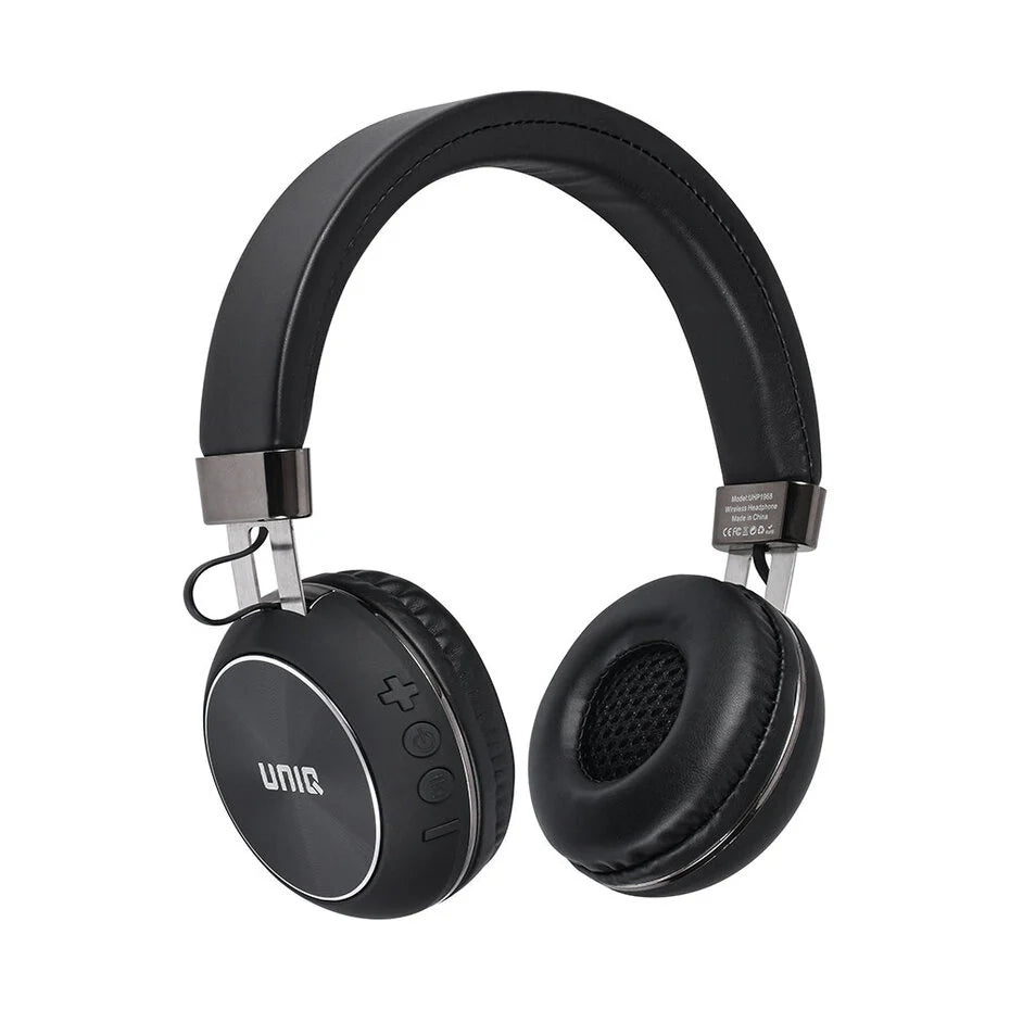 UNIQ Wireless Headphone Deep Bass - Round Shape - Black